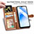 Leather Case Stands Flip Cover Holder S05D for Oppo A55 5G