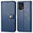 Leather Case Stands Flip Cover Holder S05D for Oppo Find X5 Pro 5G Blue