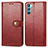 Leather Case Stands Flip Cover Holder S05D for Oppo K9 Pro 5G Red