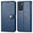 Leather Case Stands Flip Cover Holder S05D for Oppo Reno6 5G Blue