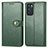 Leather Case Stands Flip Cover Holder S05D for Oppo Reno6 5G Green