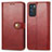 Leather Case Stands Flip Cover Holder S05D for Oppo Reno6 5G Red