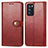 Leather Case Stands Flip Cover Holder S05D for Oppo Reno6 Pro 5G India Red