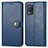 Leather Case Stands Flip Cover Holder S05D for Realme 8 5G Blue