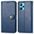 Leather Case Stands Flip Cover Holder S05D for Realme 9 4G Blue