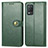 Leather Case Stands Flip Cover Holder S05D for Realme 9 5G India Green