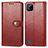 Leather Case Stands Flip Cover Holder S05D for Realme C20 Red