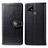 Leather Case Stands Flip Cover Holder S05D for Realme C21 Black