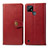 Leather Case Stands Flip Cover Holder S05D for Realme C25Y India Red