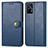 Leather Case Stands Flip Cover Holder S05D for Realme GT 5G Blue