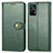 Leather Case Stands Flip Cover Holder S05D for Realme GT 5G Green