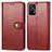 Leather Case Stands Flip Cover Holder S05D for Realme GT 5G Red