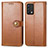 Leather Case Stands Flip Cover Holder S05D for Realme GT Master 5G Brown