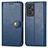 Leather Case Stands Flip Cover Holder S05D for Realme GT Neo 3T 5G Blue