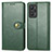 Leather Case Stands Flip Cover Holder S05D for Realme GT Neo 3T 5G Green