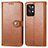 Leather Case Stands Flip Cover Holder S05D for Realme GT2 Pro 5G Brown