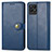 Leather Case Stands Flip Cover Holder S05D for Realme Narzo 50 4G Blue