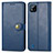 Leather Case Stands Flip Cover Holder S05D for Realme Narzo 50i Blue