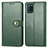 Leather Case Stands Flip Cover Holder S05D for Realme V11s 5G Green