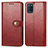 Leather Case Stands Flip Cover Holder S05D for Realme V11s 5G Red