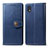 Leather Case Stands Flip Cover Holder S05D for Samsung Galaxy A01 Core Blue