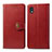 Leather Case Stands Flip Cover Holder S05D for Samsung Galaxy A01 Core Red