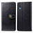 Leather Case Stands Flip Cover Holder S05D for Samsung Galaxy A02 Black