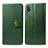 Leather Case Stands Flip Cover Holder S05D for Samsung Galaxy A02 Green