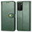 Leather Case Stands Flip Cover Holder S05D for Samsung Galaxy A02s Green