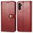 Leather Case Stands Flip Cover Holder S05D for Samsung Galaxy A04s Red