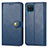 Leather Case Stands Flip Cover Holder S05D for Samsung Galaxy A12 5G Blue