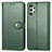 Leather Case Stands Flip Cover Holder S05D for Samsung Galaxy A13 4G Green