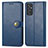 Leather Case Stands Flip Cover Holder S05D for Samsung Galaxy A15 4G Blue