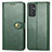 Leather Case Stands Flip Cover Holder S05D for Samsung Galaxy A15 4G Green