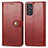 Leather Case Stands Flip Cover Holder S05D for Samsung Galaxy A15 4G Red