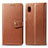 Leather Case Stands Flip Cover Holder S05D for Samsung Galaxy A20 SC-02M SCV46 Brown