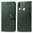 Leather Case Stands Flip Cover Holder S05D for Samsung Galaxy A20s Green