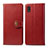 Leather Case Stands Flip Cover Holder S05D for Samsung Galaxy A21 SC-42A Red