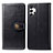 Leather Case Stands Flip Cover Holder S05D for Samsung Galaxy A32 5G Black