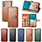 Leather Case Stands Flip Cover Holder S05D for Samsung Galaxy A53 5G