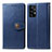 Leather Case Stands Flip Cover Holder S05D for Samsung Galaxy A72 4G Blue