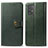 Leather Case Stands Flip Cover Holder S05D for Samsung Galaxy A91 Green