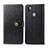 Leather Case Stands Flip Cover Holder S05D for Samsung Galaxy M11 Black