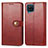 Leather Case Stands Flip Cover Holder S05D for Samsung Galaxy M12 Red