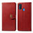 Leather Case Stands Flip Cover Holder S05D for Samsung Galaxy M21 Red