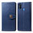 Leather Case Stands Flip Cover Holder S05D for Samsung Galaxy M30s Blue