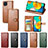 Leather Case Stands Flip Cover Holder S05D for Samsung Galaxy M32 4G