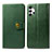 Leather Case Stands Flip Cover Holder S05D for Samsung Galaxy M32 5G Green