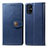 Leather Case Stands Flip Cover Holder S05D for Samsung Galaxy M51 Blue