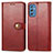 Leather Case Stands Flip Cover Holder S05D for Samsung Galaxy M52 5G Red